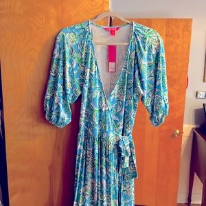 Lilly Pulitzer midi wrap dress